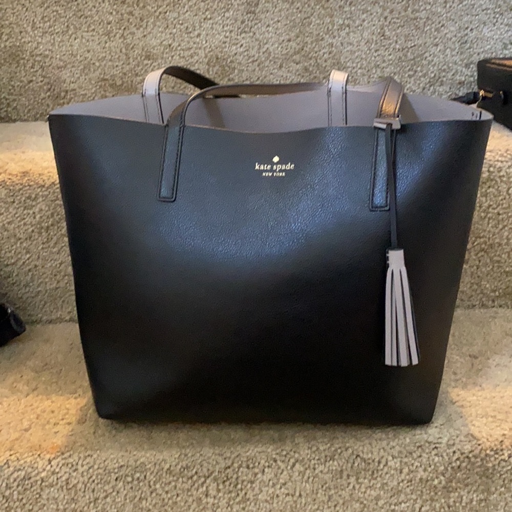Kate Spade Reversible Tote black/grey
